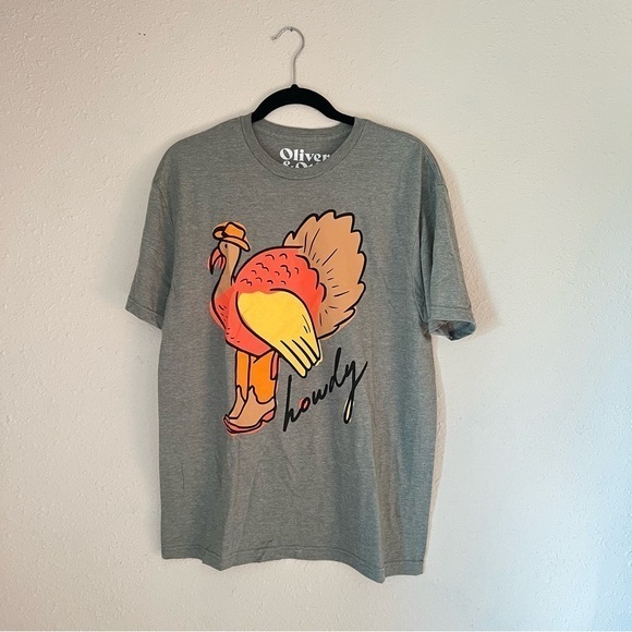 Tops - Oversized Holiday Turkey T-Shirt-Soft cozy oversized tshirt for women farm core